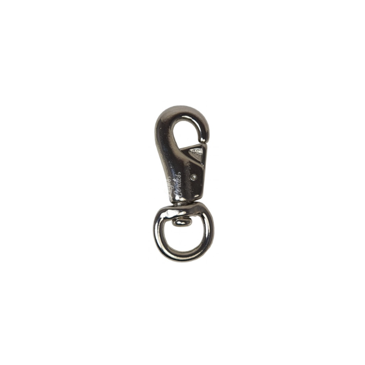 Nickel-Plated Steel Snap Hook / Nickel 25mm/12cm Bull Snap with Swivel Eye