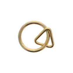 Anneau triangle Acier laitonné