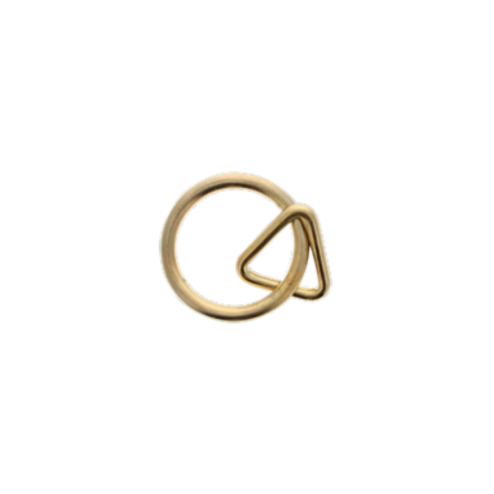 Brass-plated steel triangle ring