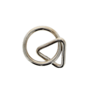 Nickel-plated steel triangular ring