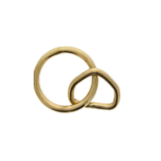 Brass triangle ring