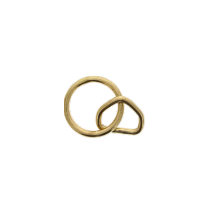 Brass triangle ring