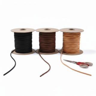 Lacet plat en cuir de kangourou