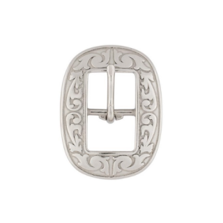 copy of floral Centerbar Buckle w/ black patina
