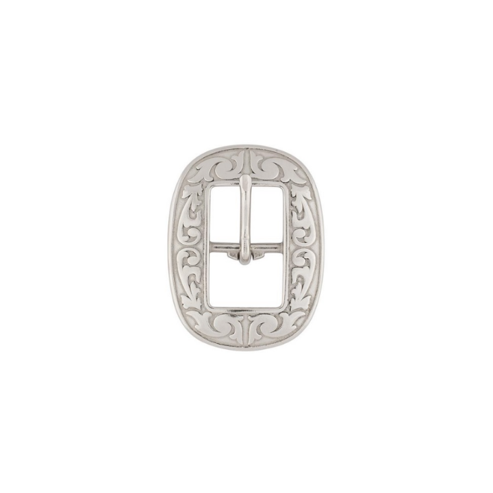copy of floral Centerbar Buckle w/ black patina