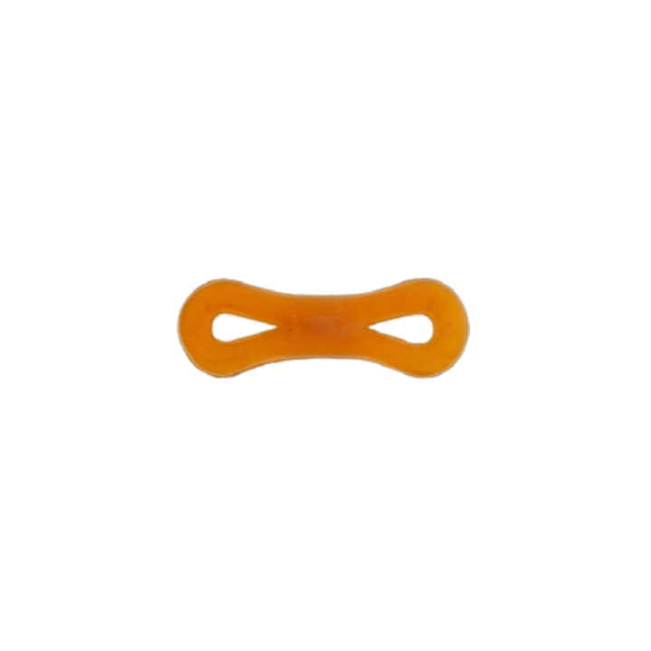 Eight brown rubber bands