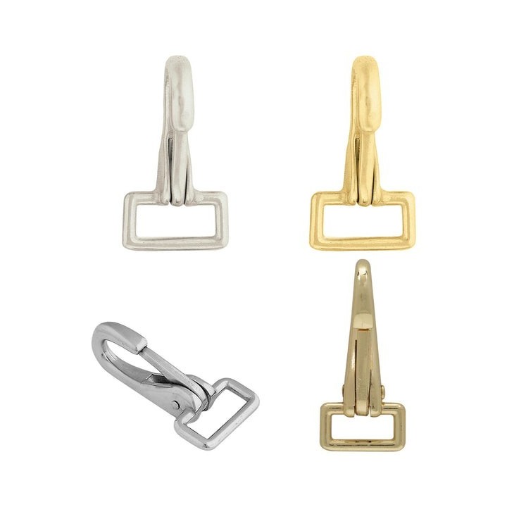 Snap hook Nickel-plated steel square eye clip
