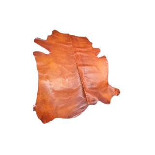 Greased 0.6mm–1mm brown calf leather