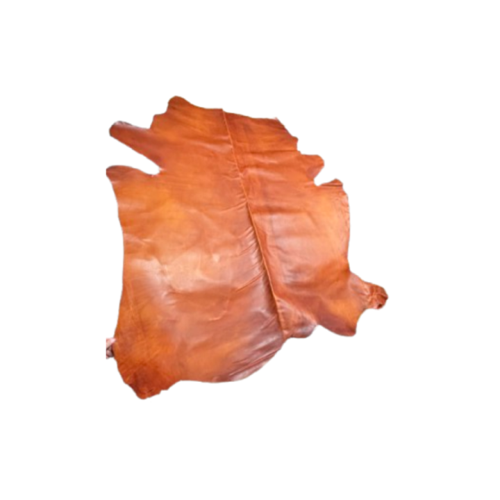 Greased 0.6mm–1mm brown calf leather