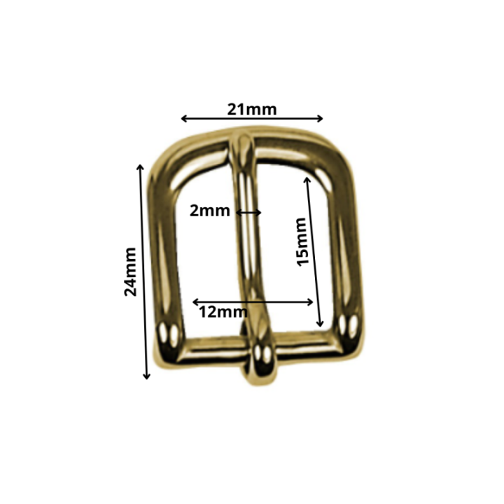 Brass Lyre Buckle West End