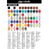 Gamme de couleur Angelus acrylic standard