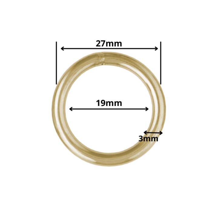 Golden plated steel ring