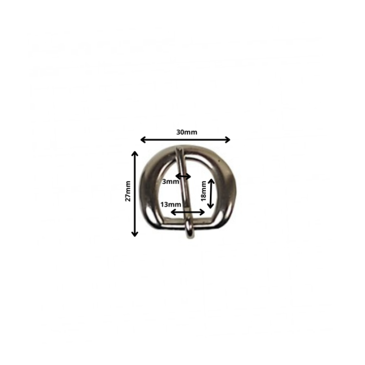 Nickel-plated Bronze Buckle Fine Rounded Lyre