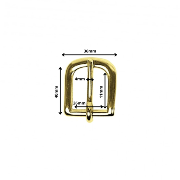 Fine Golden Bronze Lyre Buckle