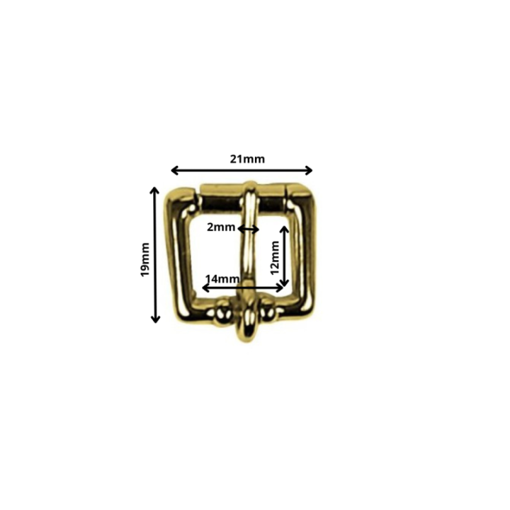 Nickel-plated Bronze Buckle Fine Round Roll