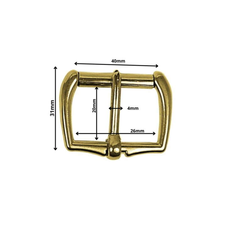 Nickel-plated Bronze Buckle Fine Rectangular Roll