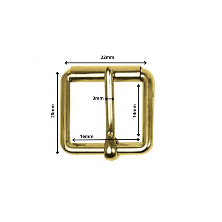 Nickel-plated Bronze Buckle Square Roller
