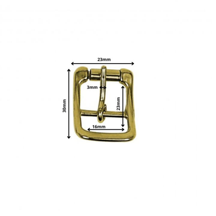 Double Rounded Gold Bronze Buckle
