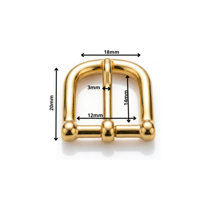 BRASS LYRE BUCKLE