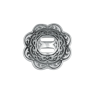 Jeremiah Watt Accented Floral Concho with Slot
