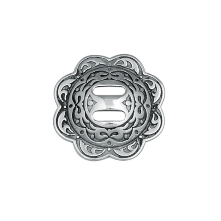 Jeremiah Watt Accented Floral Concho with Slot