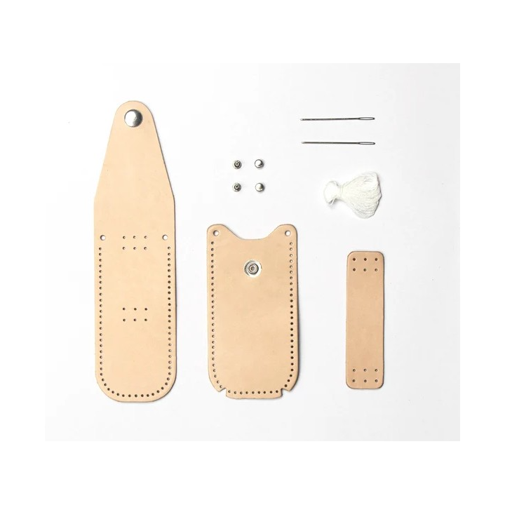 Leather folding knife sheath kit
