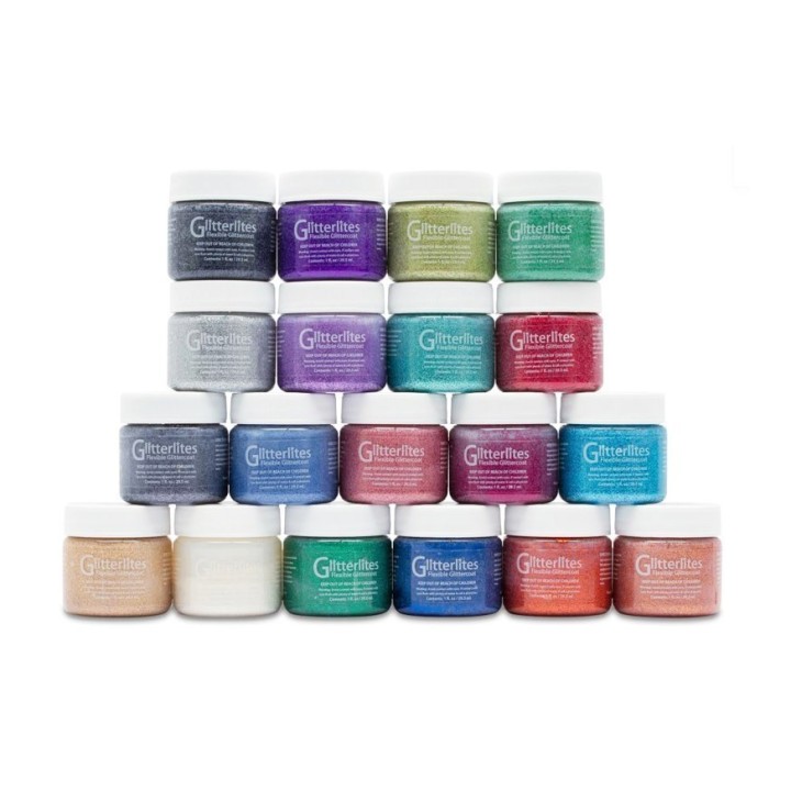 Angelus Glitterlites Paint 1 OZ Kelly Green