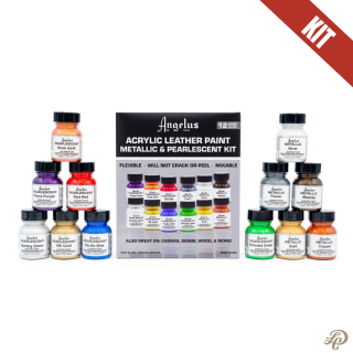 Set of 12 pearlescent and metallic paints